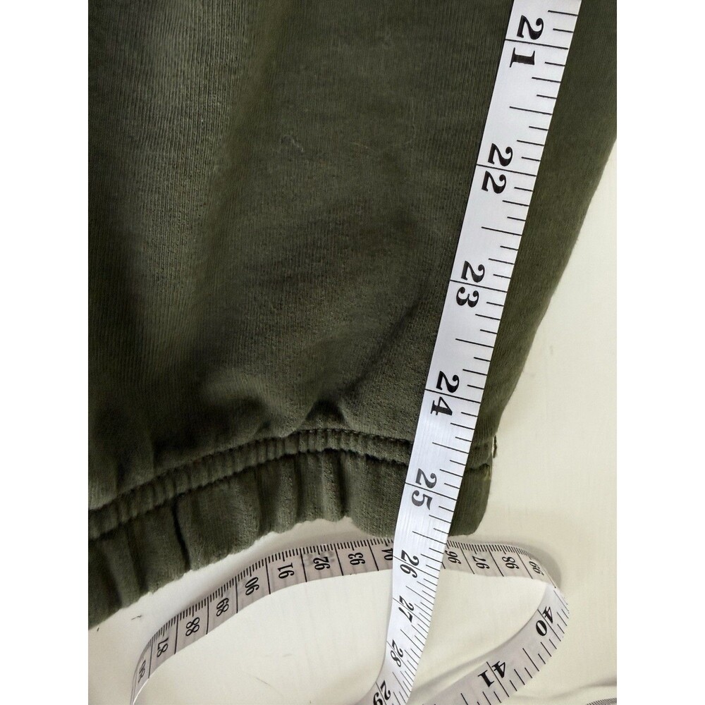 ✿ Olive Green Jogger Sweatpants Cozy Lounge Elastic Waist Casual - Picture 5 of 7